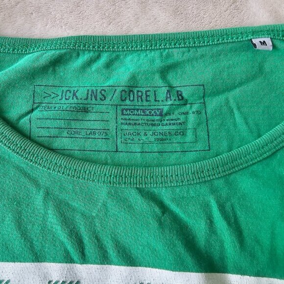 Jack Jones Men's Short Sleeved T-Shirt, Size M, Green - Picture 4 of 12